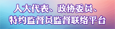 人大代表、政协委员、特约监督员监督联络平台